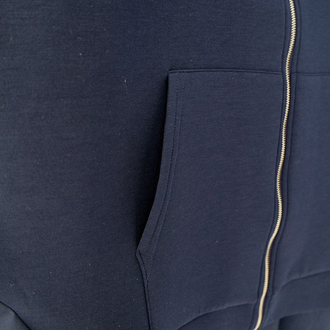 Jeans Factory Clothes [ジーンズファクトリークローズ] 異素材切り替え ボンディングパーカー [21241059] 076 ﾈｲﾋﾞｰ