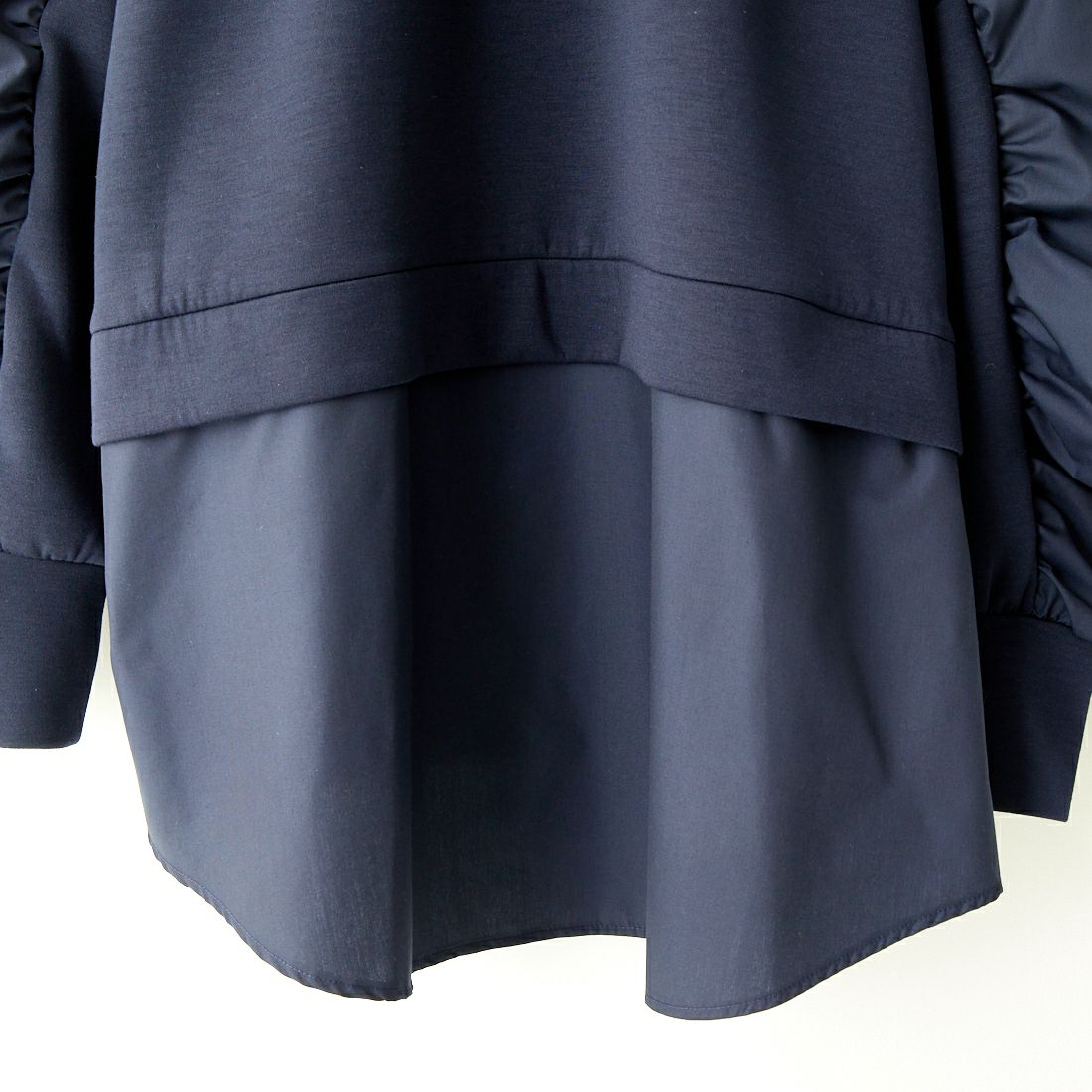 Jeans Factory Clothes [ジーンズファクトリークローズ] 異素材切り替え ボンディングパーカー [21241059] 076 ﾈｲﾋﾞｰ