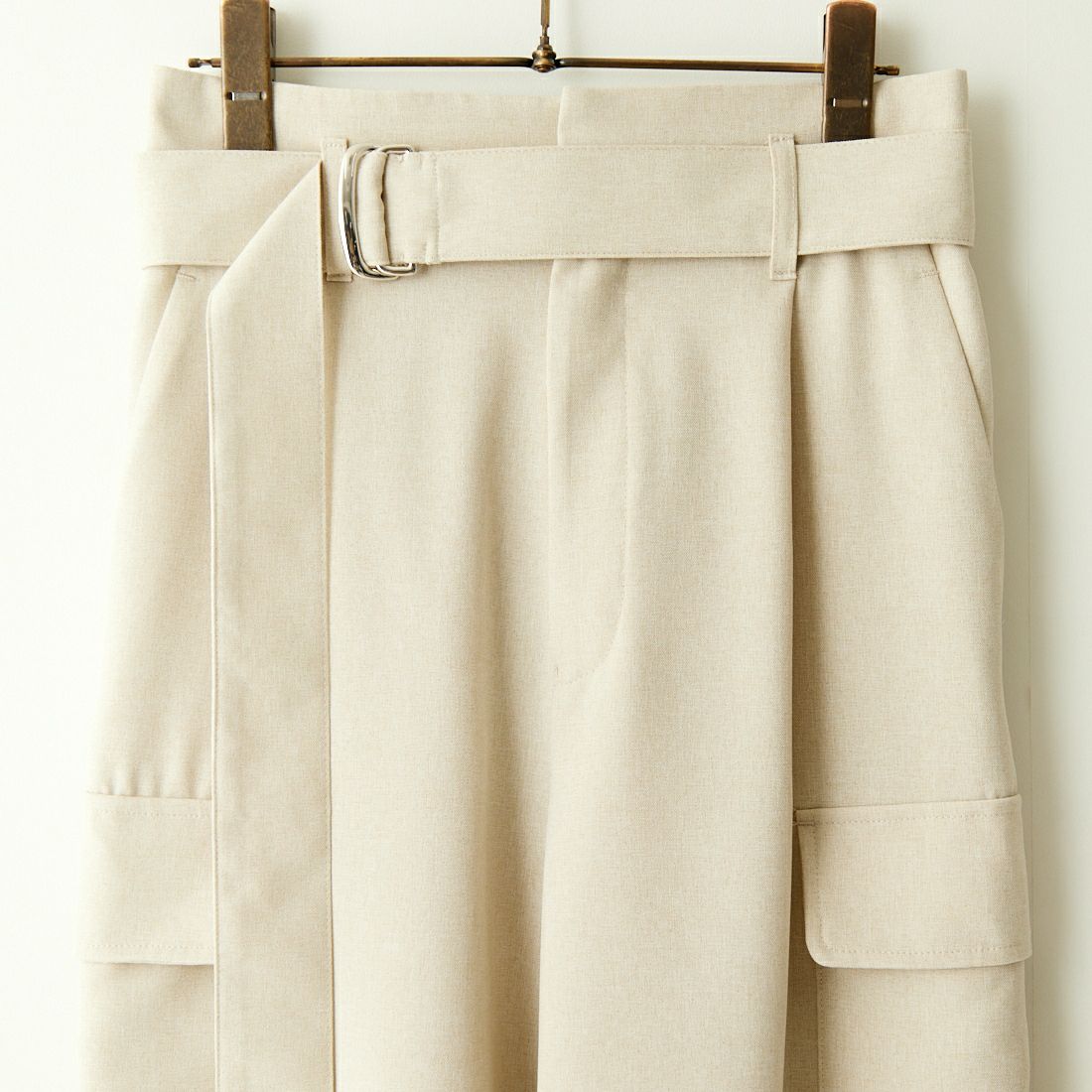 Jeans Factory Clothes [ジーンズファクトリークローズ] ベルト付き サイドカーゴポケットワイドパンツ [21241060] 032 ｴｸﾘｭ