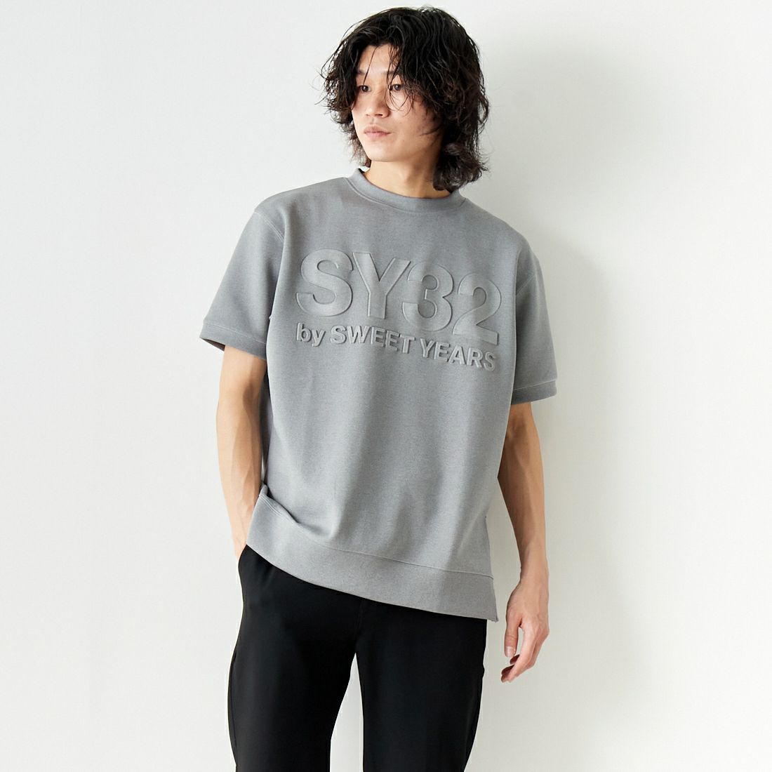 SY32 [エスワイサーティトゥ] ダブルニットエンボスロゴTシャツ [14115 ...