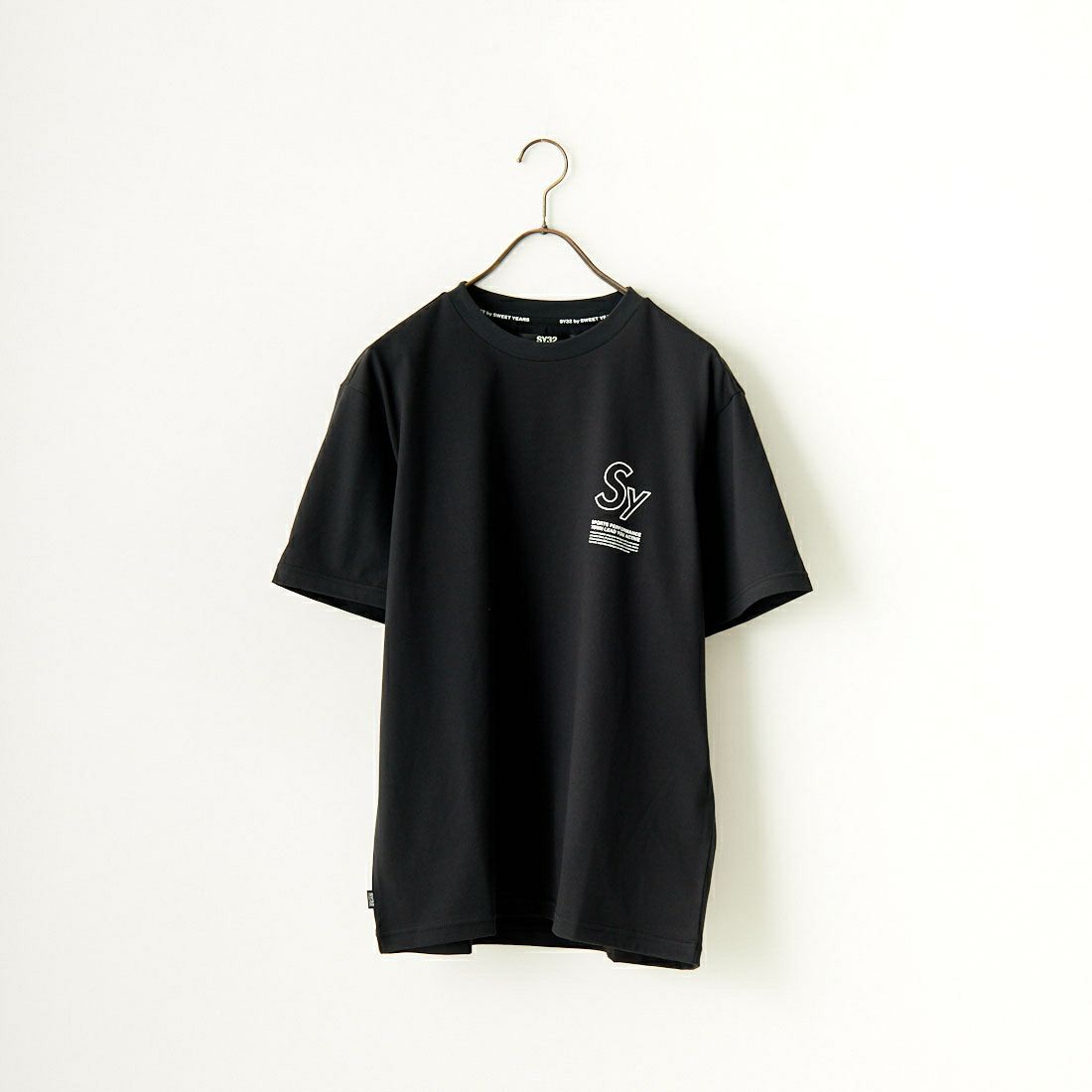 SY32 [エスワイサーティトゥ] ラインロゴ バックプリントTシャツ [14134] BLACK
