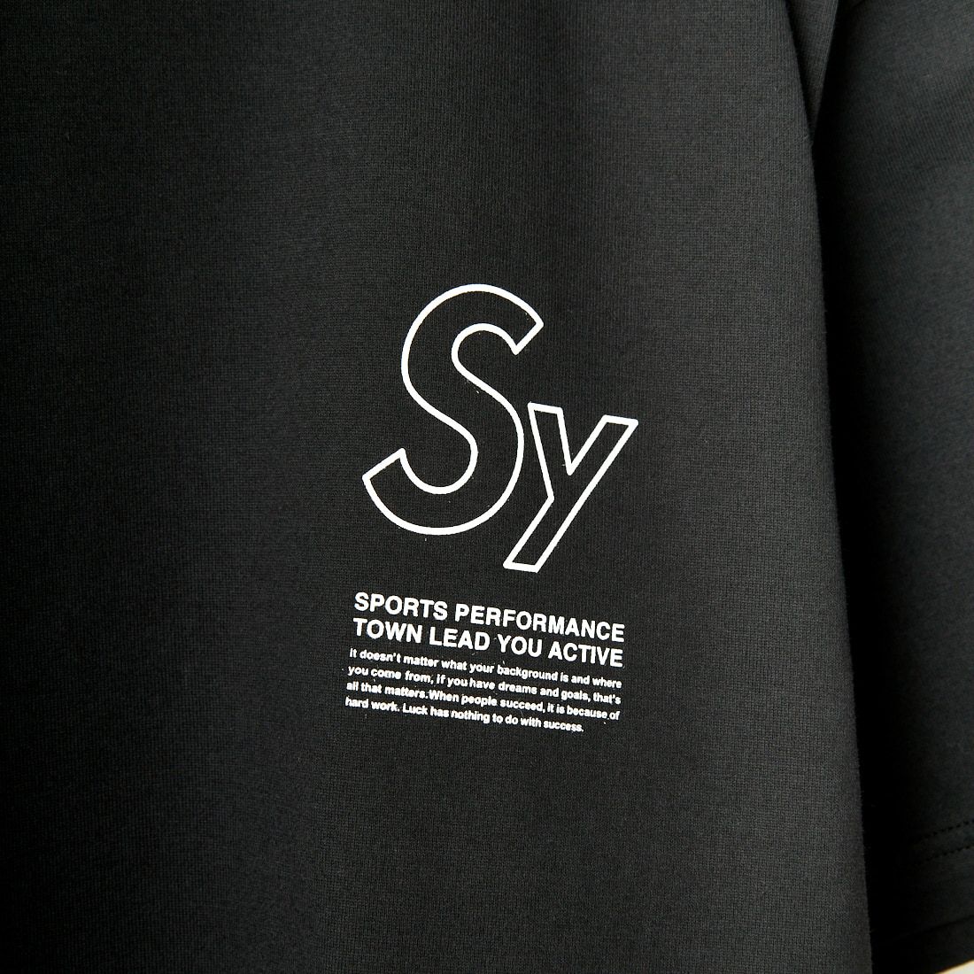 SY32 [エスワイサーティトゥ] ラインロゴ バックプリントTシャツ [14134] BLACK