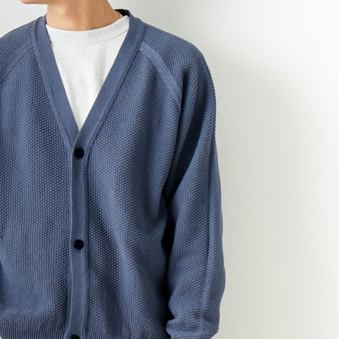 STILL BY HAND [スティルバイハンド] コットンカーディガン [KN03241] SLATE BLUE