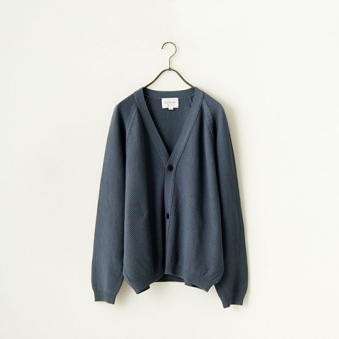 STILL BY HAND [スティルバイハンド] コットンカーディガン [KN03241] SLATE BLUE