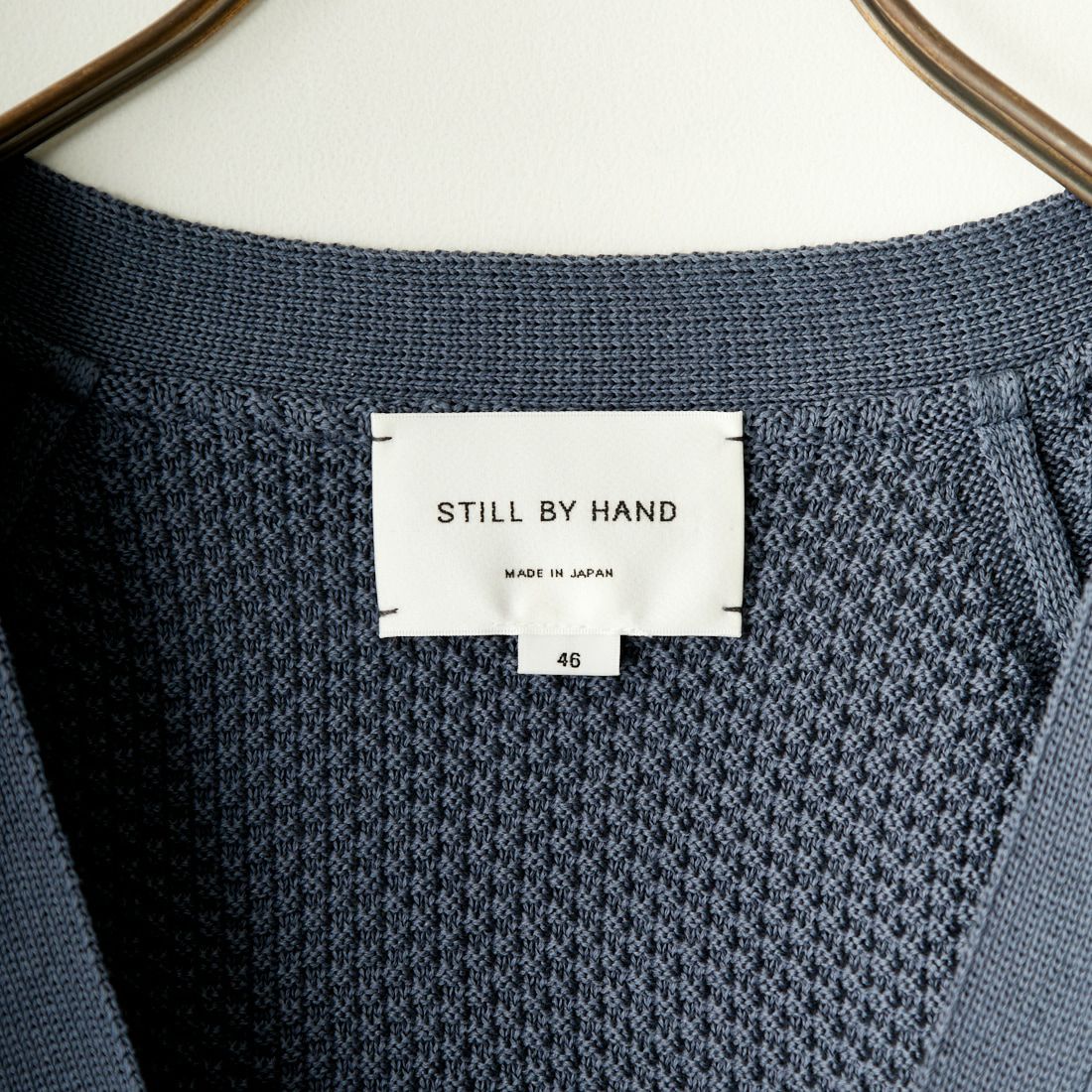 STILL BY HAND [スティルバイハンド] コットンカーディガン [KN03241] SLATE BLUE