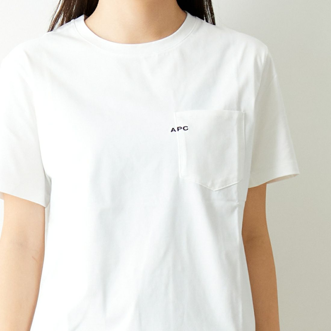 A.P.C. [アー・ペー・セー] ポケットTシャツ [POCKET-EMB-T] 90 BLANC