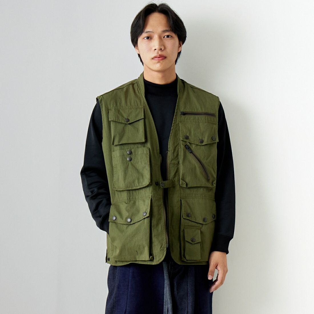 A OLIVE&&モデル身長：179cm 着用サイズ：M&&