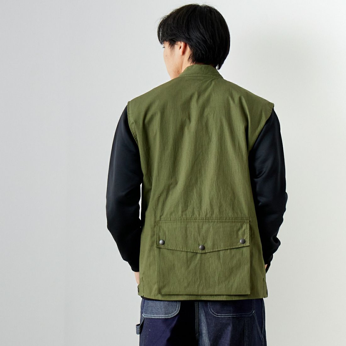 Needles [ニードルズ] フィールドベスト [OT091] A OLIVE &&モデル身長：179cm 着用サイズ：M&&