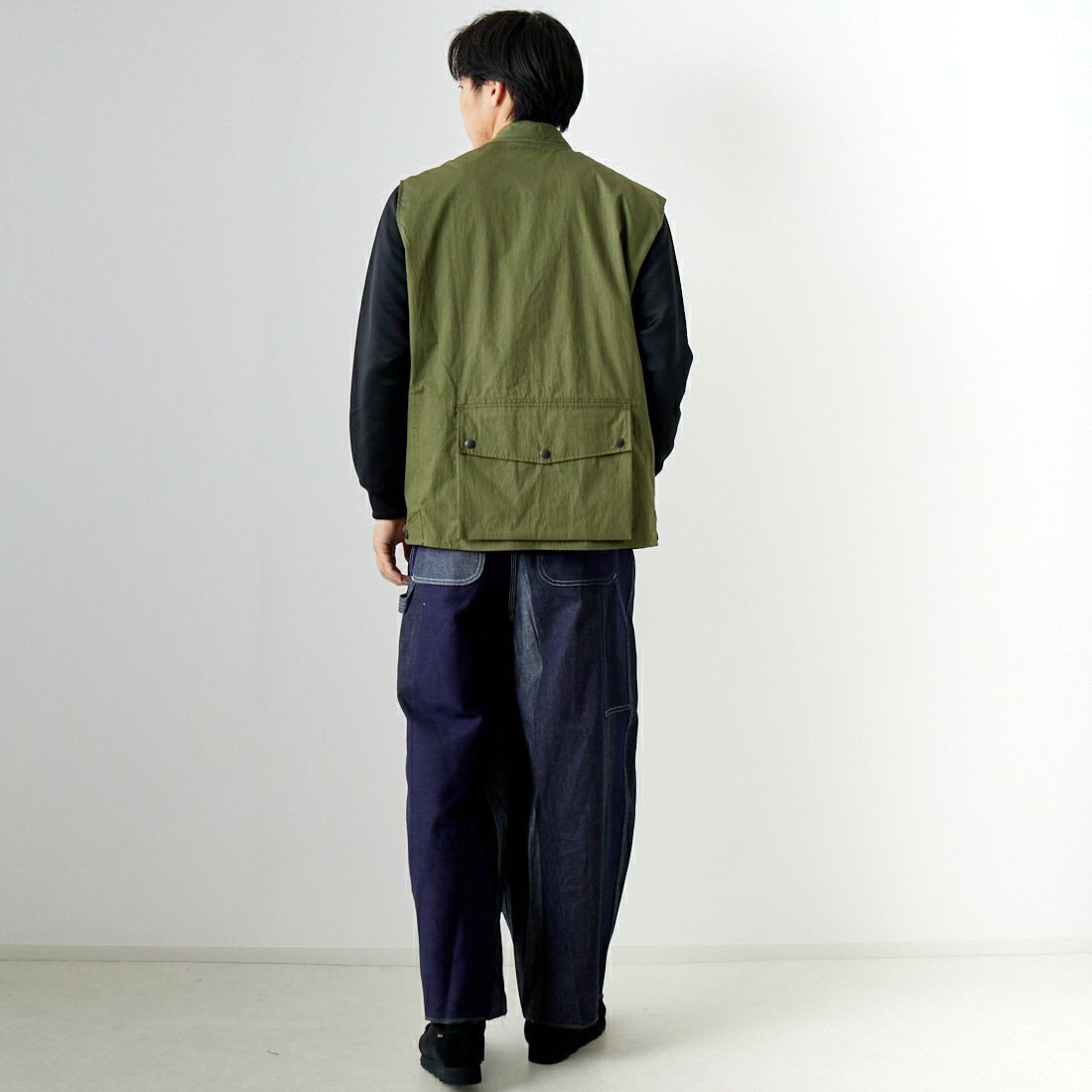 Needles [ニードルズ] フィールドベスト [OT091] A OLIVE &&モデル身長：179cm 着用サイズ：M&&