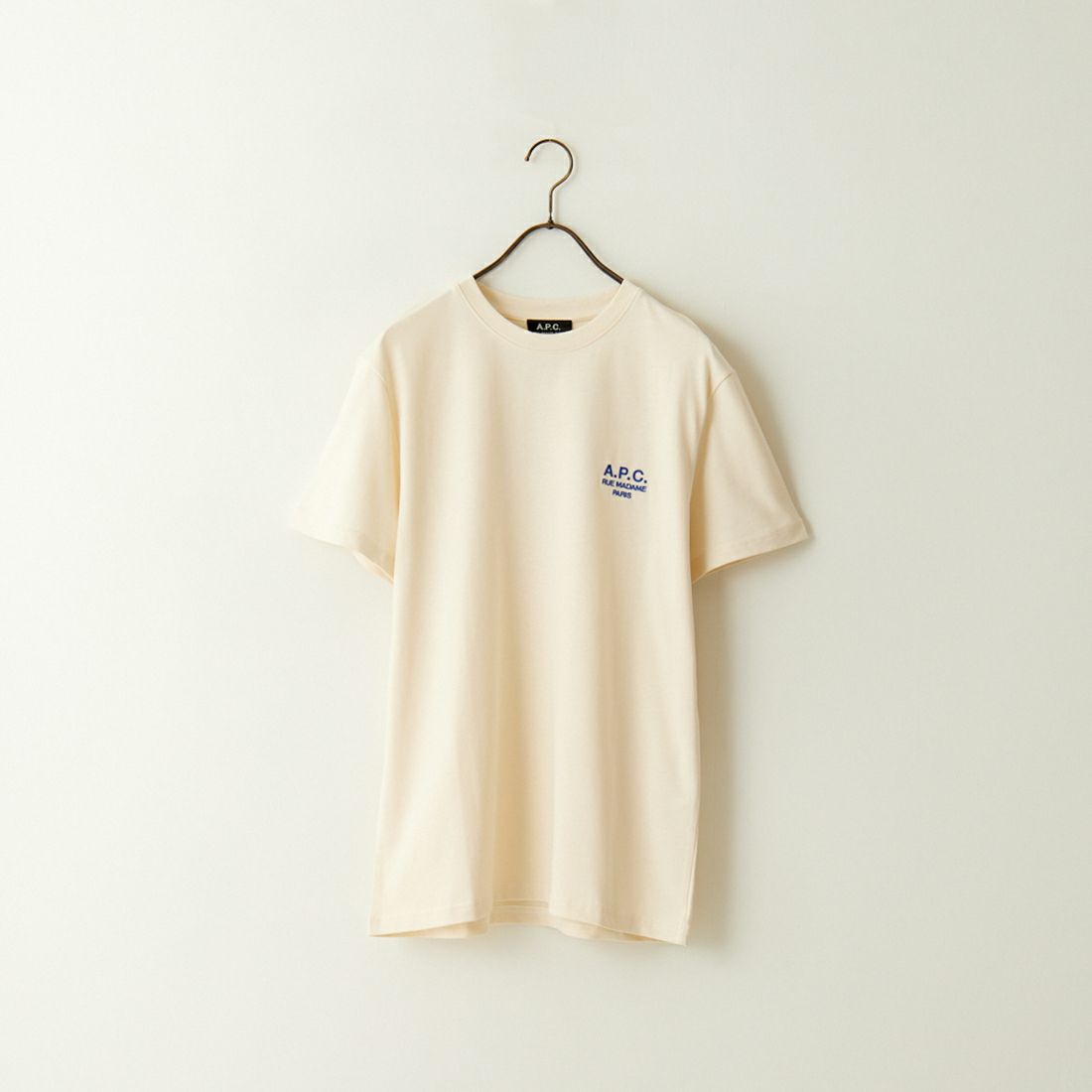 A.P.C. [アー・ペー・セー] RAYMOND Tシャツ [T-SHIRT-RAYMOND] 96 NOIR &&モデル身長：179cm 着用サイズ：L&&