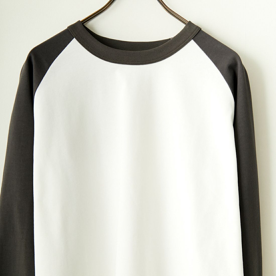 A VONTADE [アボンタージ] 2トーンラグランスリーブTシャツ [VTD-0615-CS] 1 WHT/CHAR