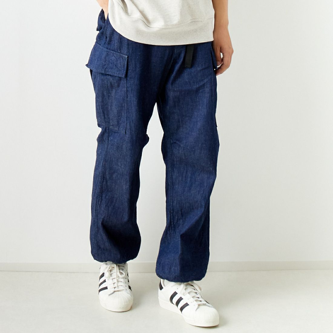 A VONTADE [アボンタージ] ジャングルファティーグ イージーパンツ [VTD-0492-PT] 11 INDIGO &&モデル身長：179cm 着用サイズ：M&&