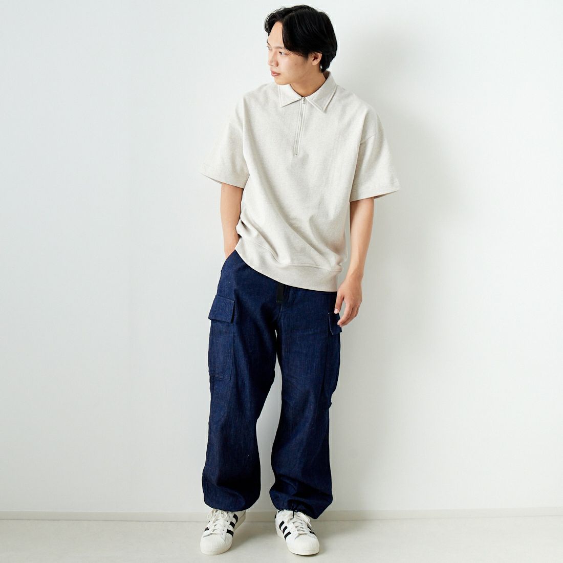 A VONTADE [アボンタージ] ジャングルファティーグ イージーパンツ [VTD-0492-PT] 11 INDIGO &&モデル身長：179cm 着用サイズ：M&&