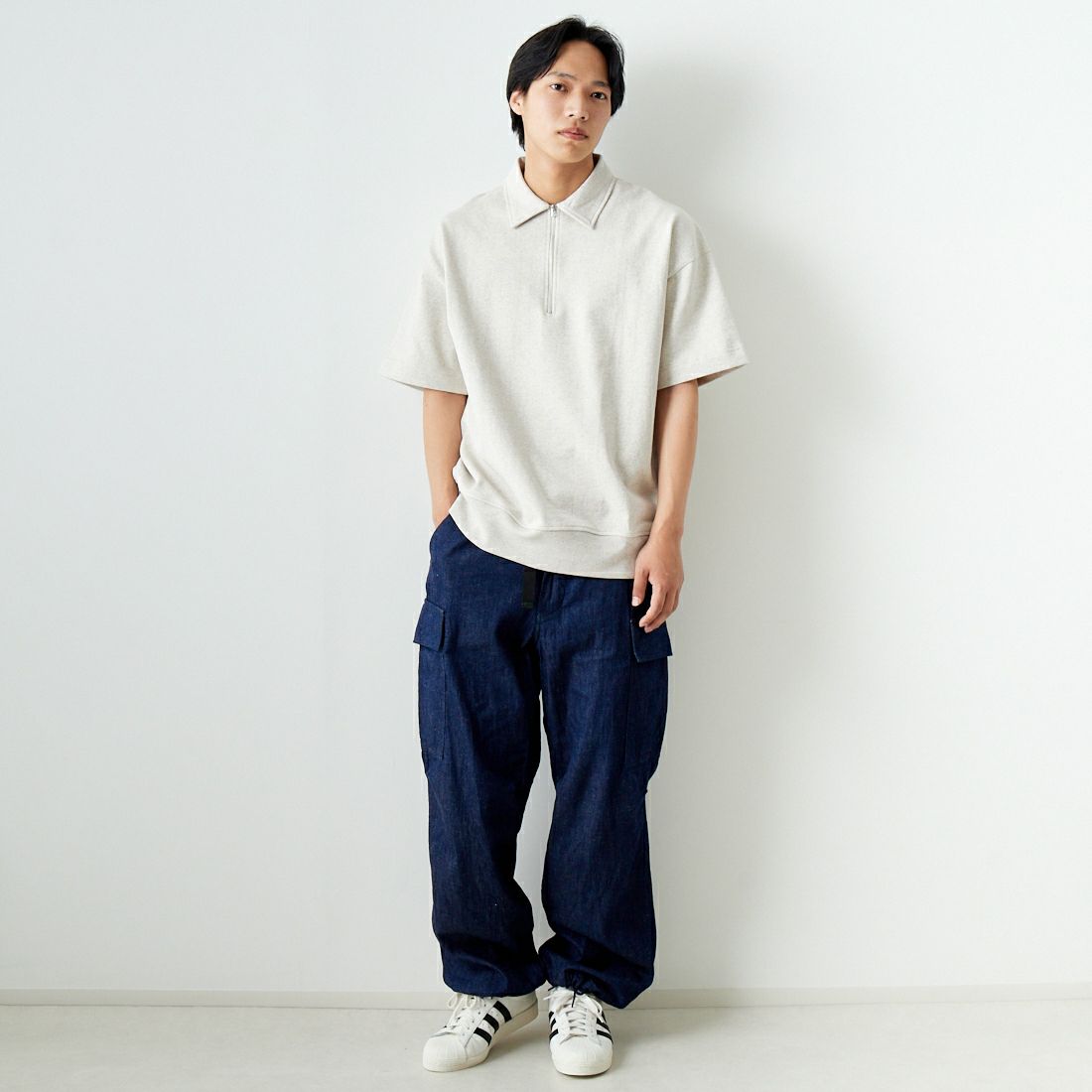 A VONTADE [アボンタージ] ジャングルファティーグ イージーパンツ [VTD-0492-PT] 11 INDIGO &&モデル身長：179cm 着用サイズ：M&&