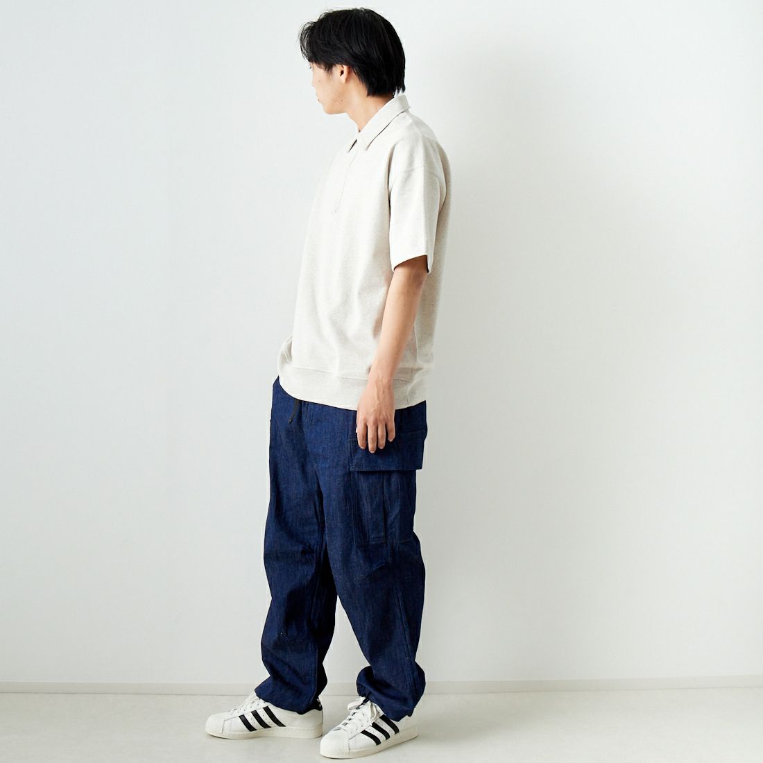 A VONTADE [アボンタージ] ジャングルファティーグ イージーパンツ [VTD-0492-PT] 11 INDIGO &&モデル身長：179cm 着用サイズ：M&&