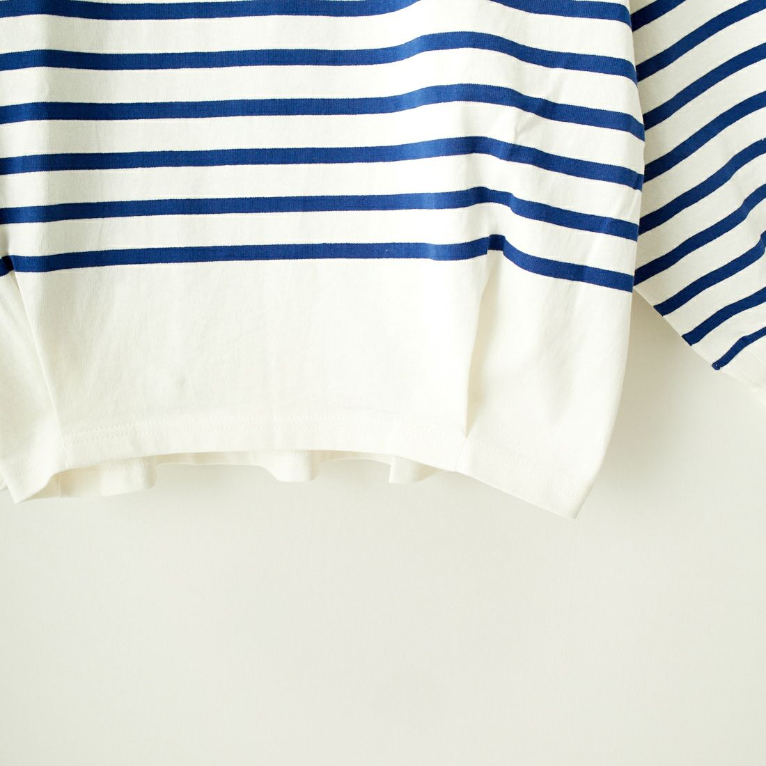 KHA:KI [カーキ] ヘムタックバスクシャツ [MIL24HCS3381] WHITE/BLUE