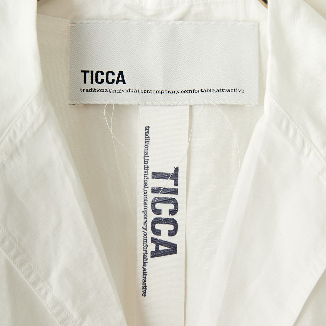 TICCA [ティッカ] コットンリネンシャツジャケット [TBDS-023] WHITE