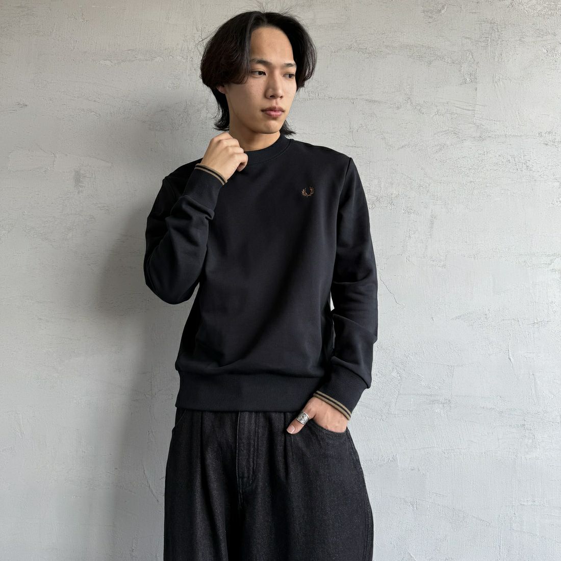 S77 BLK/SH&&モデル身長：179cm 着用サイズ：M&&