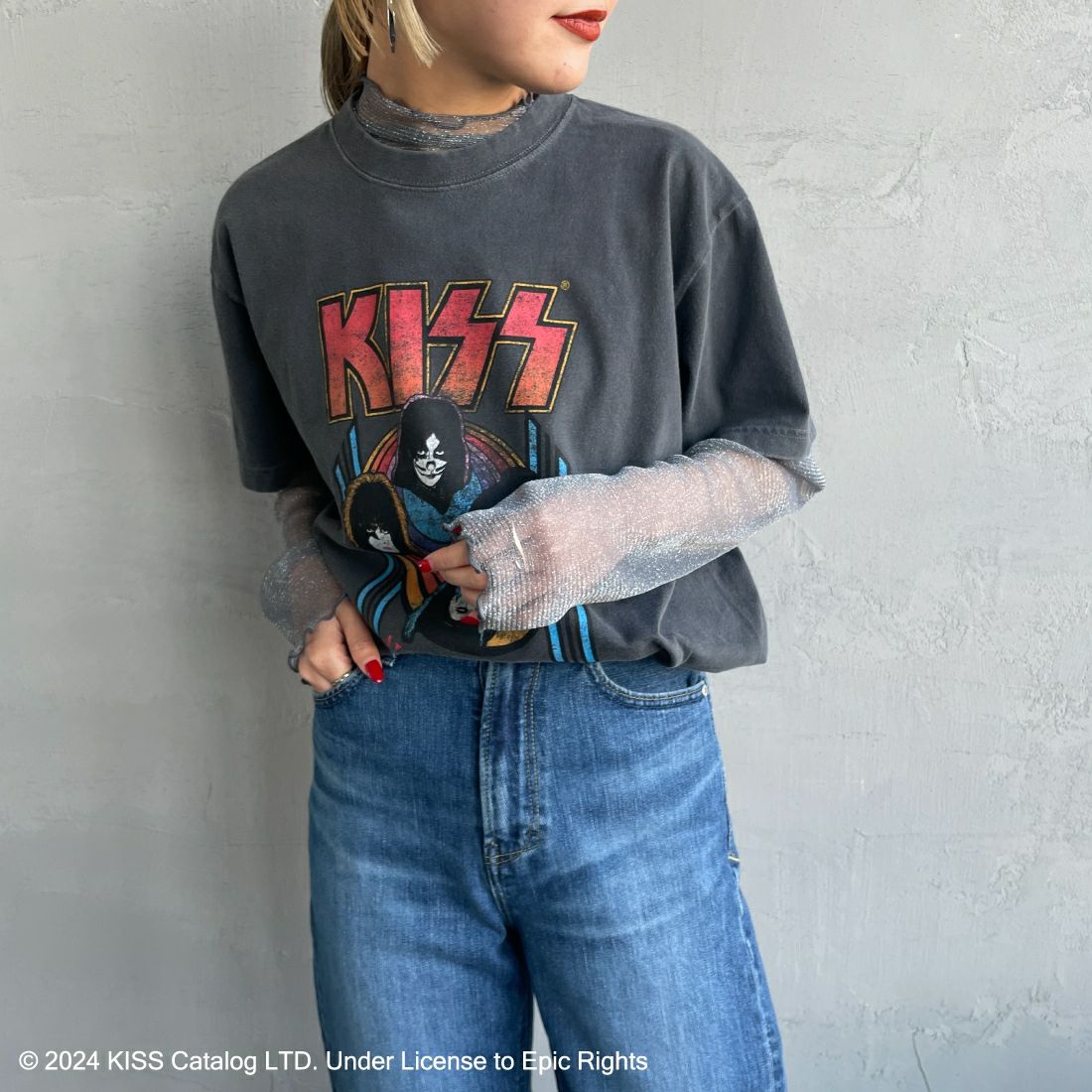 GOOD ROCK SPEED [グッドロックスピード] 別注 KISS ロックプリントTシャツ [INTN-010-JF]