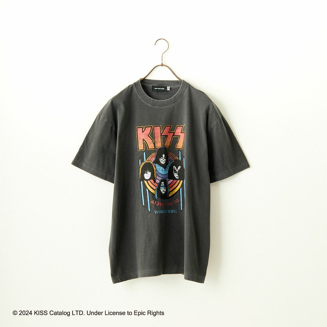 GOOD ROCK SPEED [グッドロックスピード] 別注 KISS ロックプリントTシャツ [INTN-010-JF] CHARCOAL