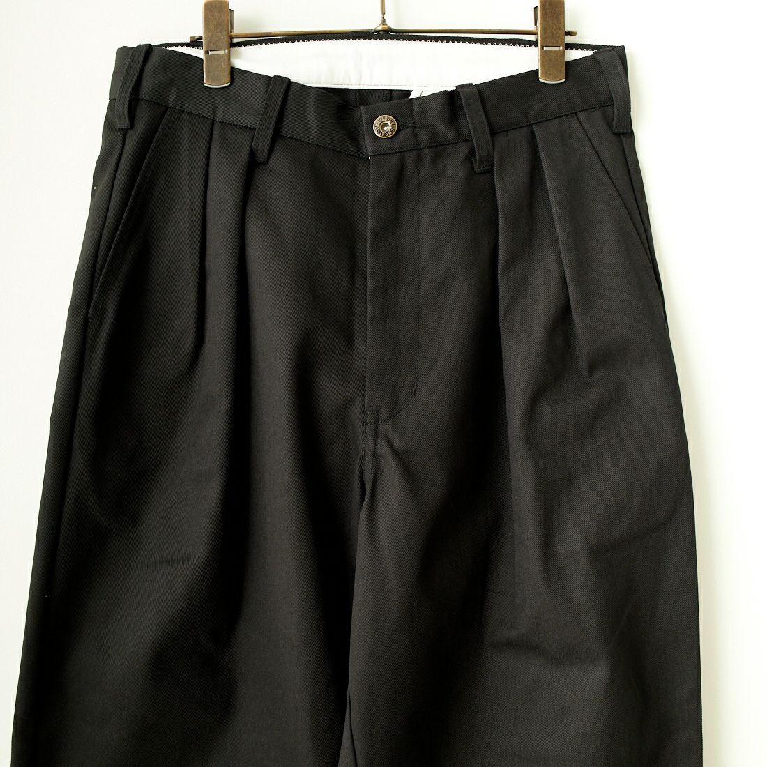 UNIVERSAL OVERALL [ユニバーサルオーバーオール] リラックス 2タックパンツ [HT-02] BLACK