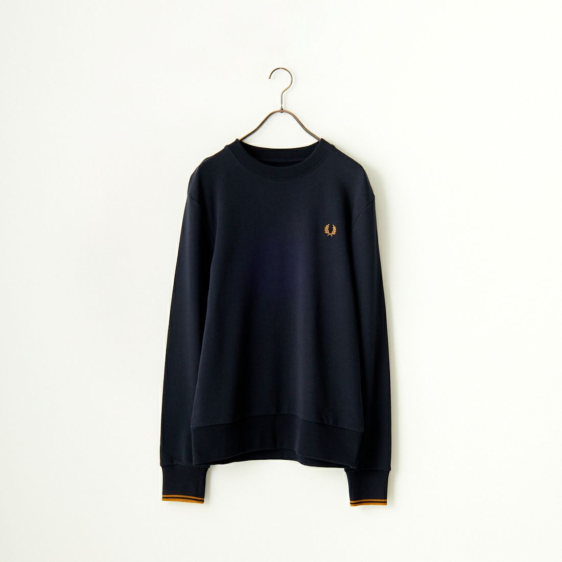 FRED PERRY [フレッドペリー] ワンポイント刺繍 クルーネックスウェット [M7535] R63 NVY/D.
