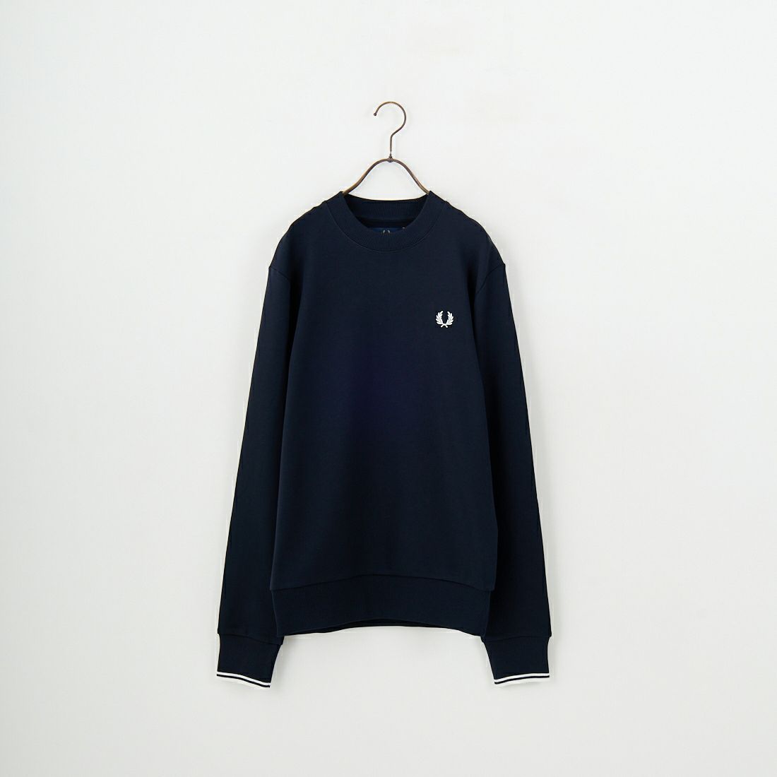 FRED PERRY [フレッドペリー] ワンポイント刺繍 クルーネックスウェット [M7535] 248 NAVY