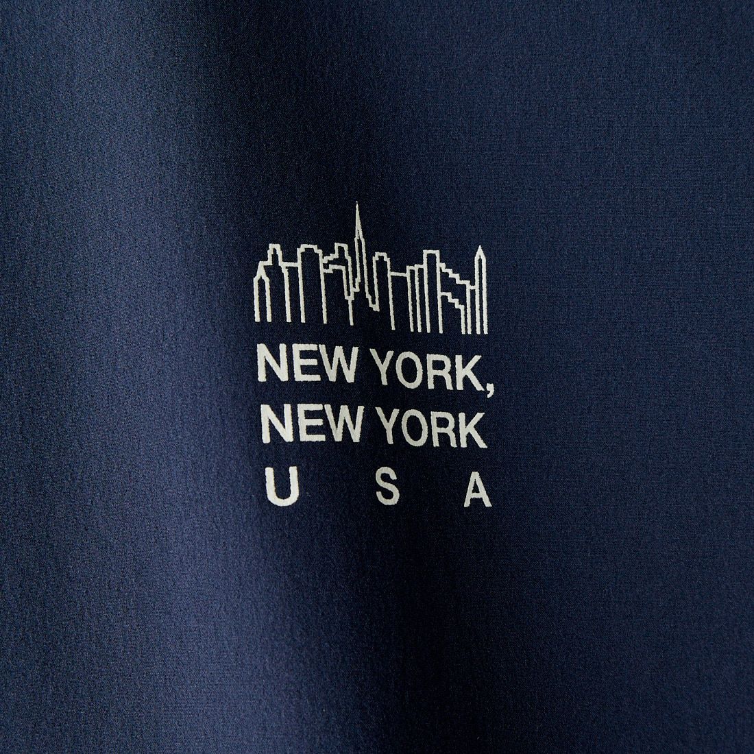 MANHATTAN PORTAGE [マンハッタンポーテージ] 別注 4WAYストレッチナイロン バックプリントTシャツ [24SSMP-IN47-JF] NAVY