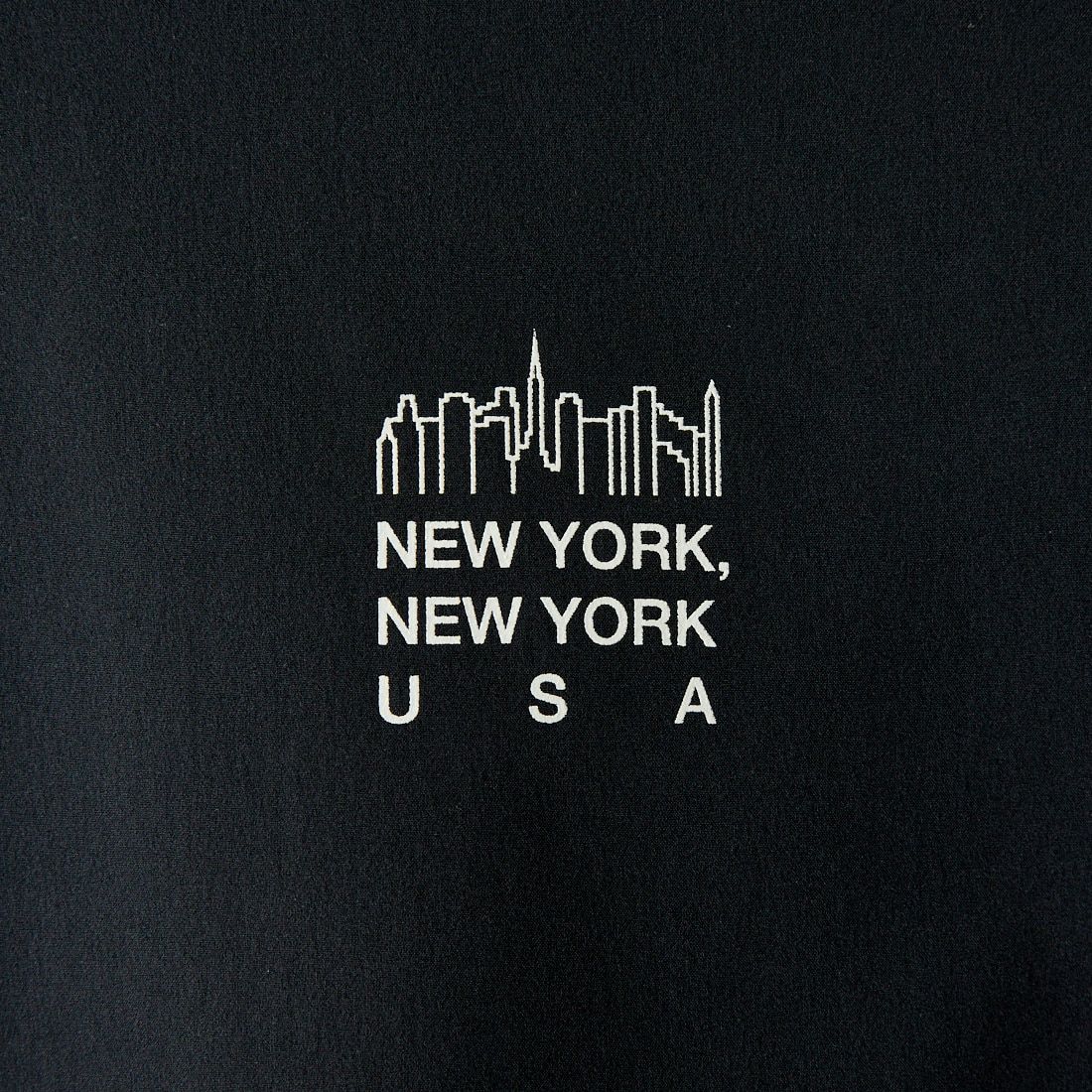 MANHATTAN PORTAGE [マンハッタンポーテージ] 別注 4WAYストレッチナイロン バックプリントTシャツ [24SSMP-IN47-JF] BLACK