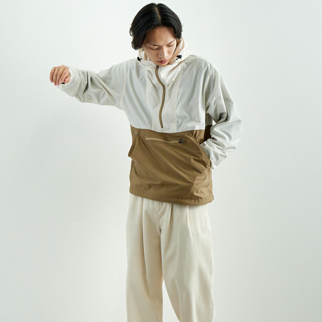 THE NORTH FACE [ザ ノースフェイス] コンパクトアノラック [NP22333] WC &&モデル身長：179cm 着用サイズ：L&&