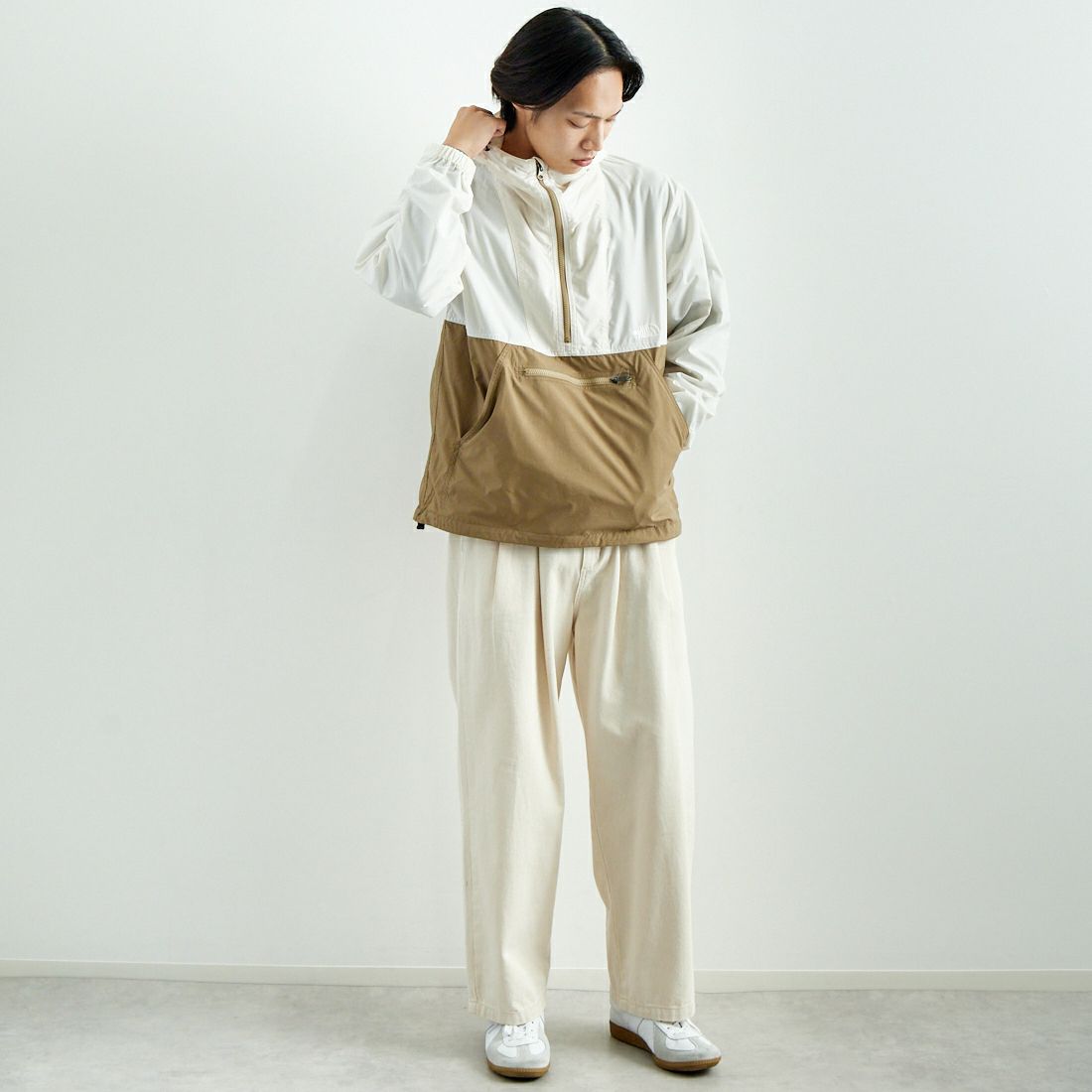 THE NORTH FACE [ザ ノースフェイス] コンパクトアノラック [NP22333] WC &&モデル身長：179cm 着用サイズ：L&&