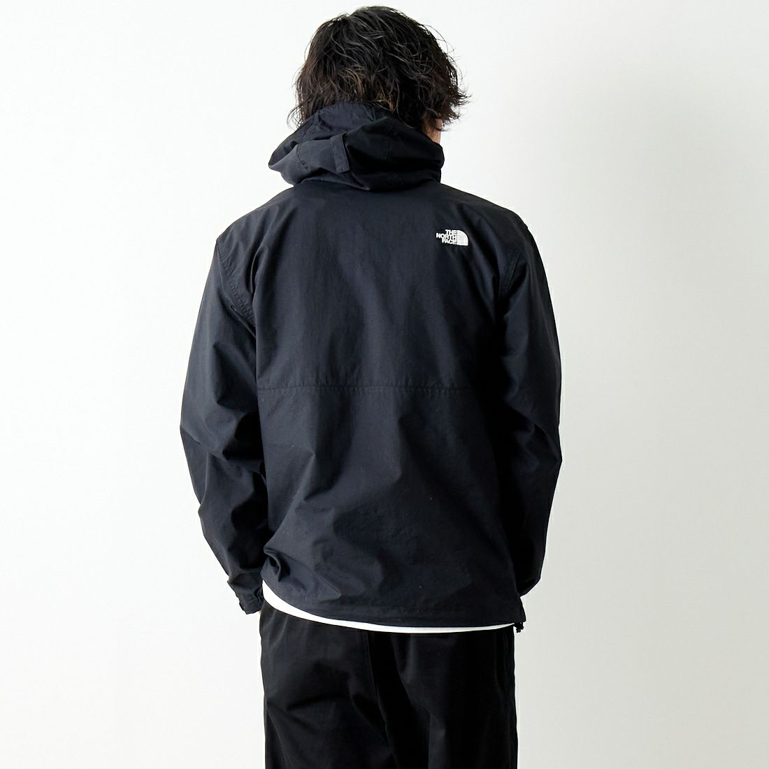 THE NORTH FACE [ザ ノースフェイス] コンパクトアノラック [NP22333] K &&モデル身長：182cm 着用サイズ L&&