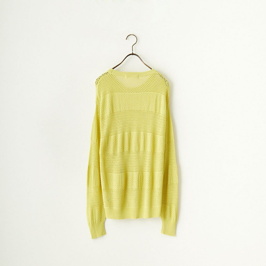 Jeans Factory Clothes [ジーンズファクトリークローズ] 透かし編みボーダーニット [116-5025] LIME