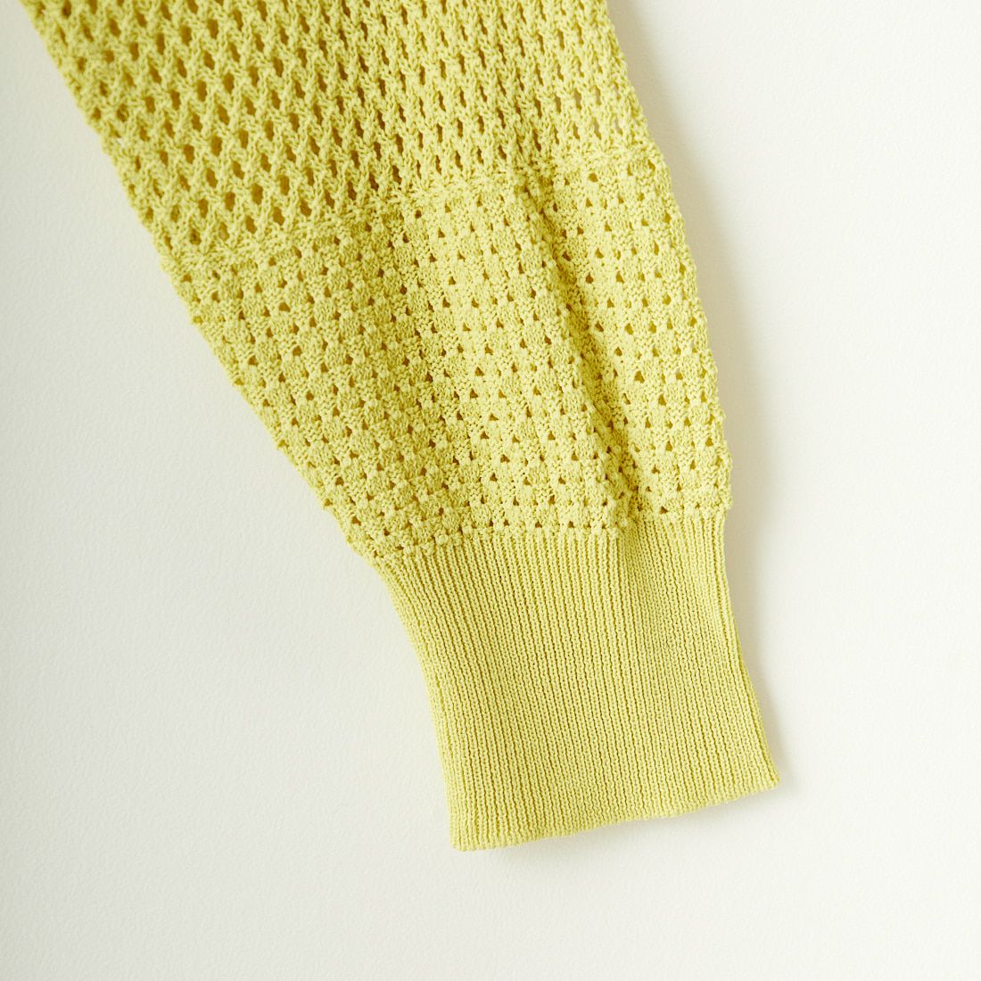 Jeans Factory Clothes [ジーンズファクトリークローズ] 透かし編みボーダーニット [116-5025] LIME