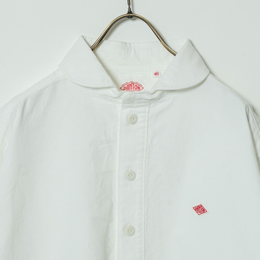 DANTON [ダントン] オックスフォード ラウンドカラーシャツ [DT-B0281SOX] WHITE