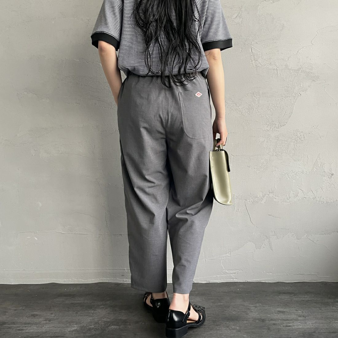 DANTON [ダントン] イージーパンツ [JD-2540WLS] GREY &&モデル身長：156cm 着用サイズ：36&&