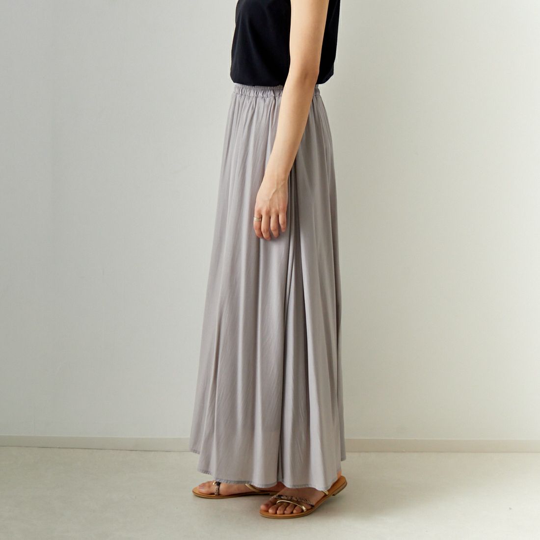 Jf Ready Made [ジェイエフレディメイド] エアリースカート [963-27201] 85 ﾌﾞﾙｰ &&モデル身長：160cm 着用サイズ：F&&