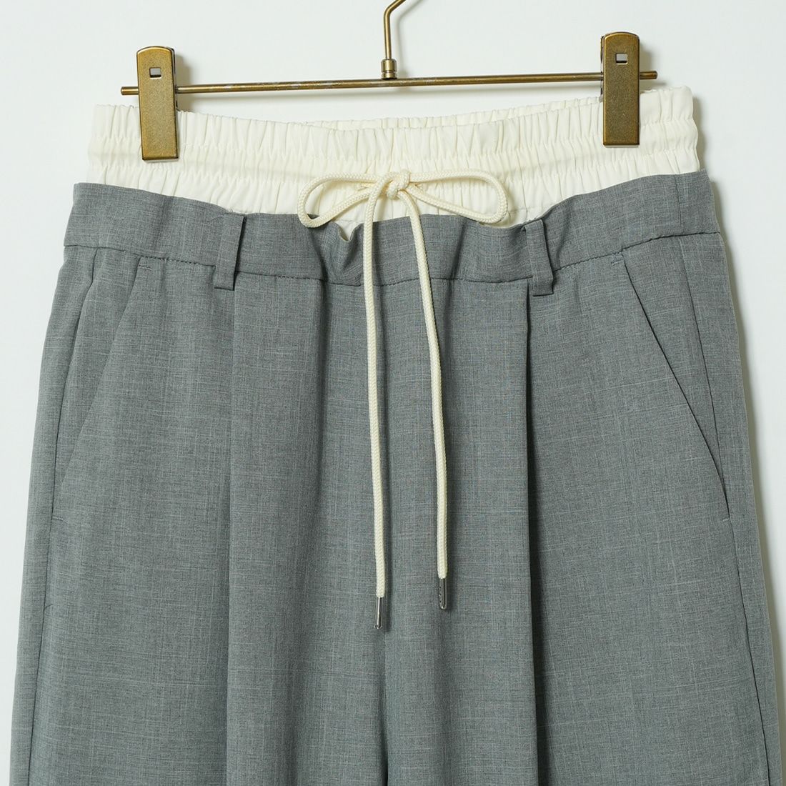 Jeans Factory Clothes [ジーンズファクトリークローズ] ダブルウエストパンツ [21241061] 001 Lｸﾞﾚｰ
