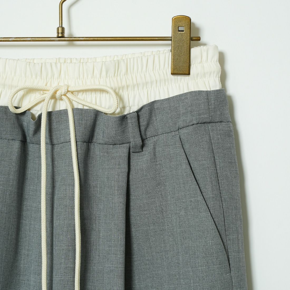 Jeans Factory Clothes [ジーンズファクトリークローズ] ダブルウエストパンツ [21241061] 001 Lｸﾞﾚｰ