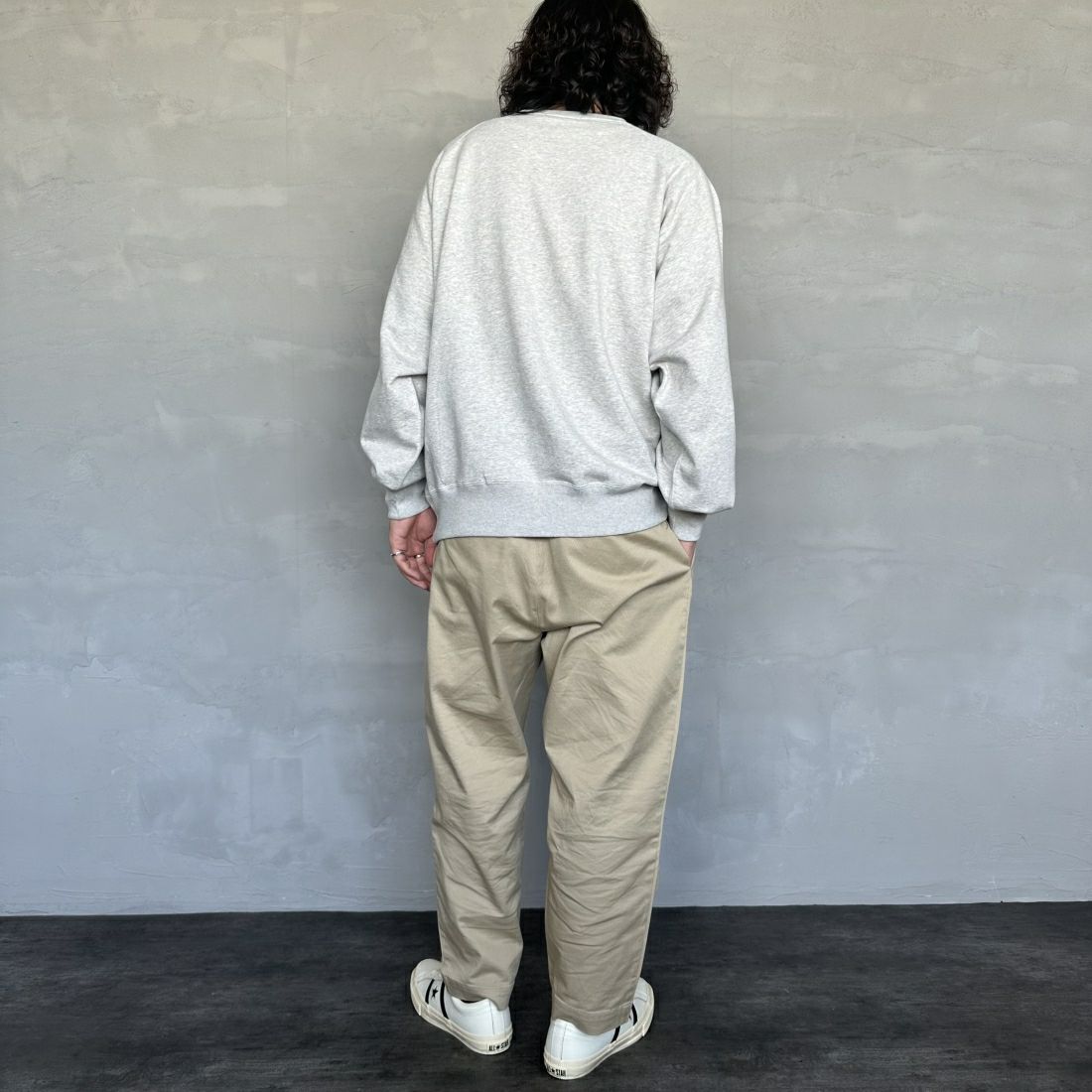 Gymphlex [ジムフレックス] スウィングスリーブ クルーネックプルオーバー [GY-C0292TCA] TOP GREY &&モデル身長：173cm 着用サイズ：L&&