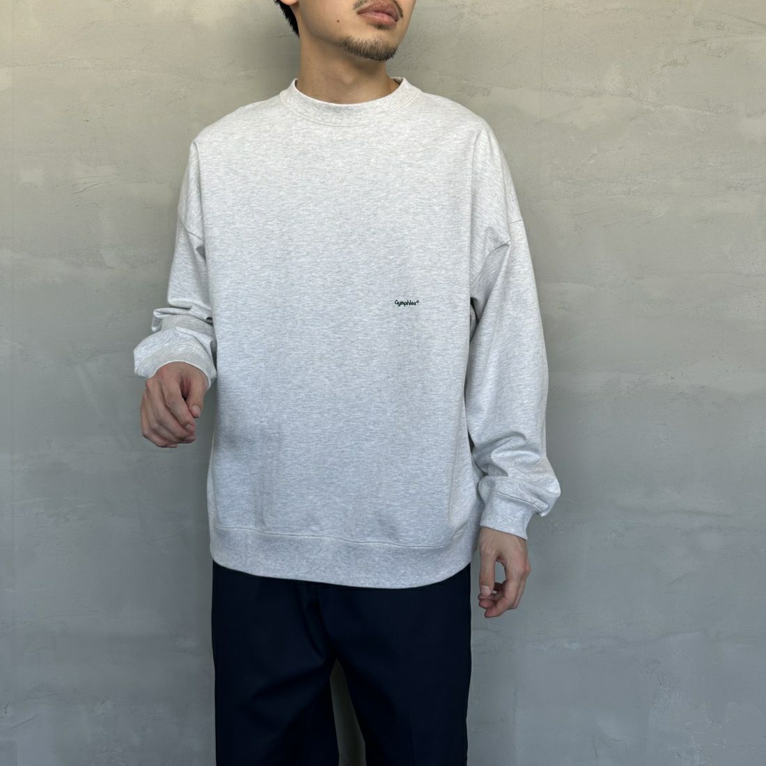H.LT.GREY&&モデル身長：168cm 着用サイズ：L&&