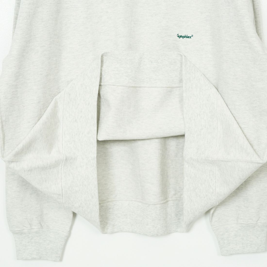 Gymphlex [ジムフレックス] ロゴ刺繍 ロングスリーブTシャツ [GY-C0102HWJ] H.LT.GREY