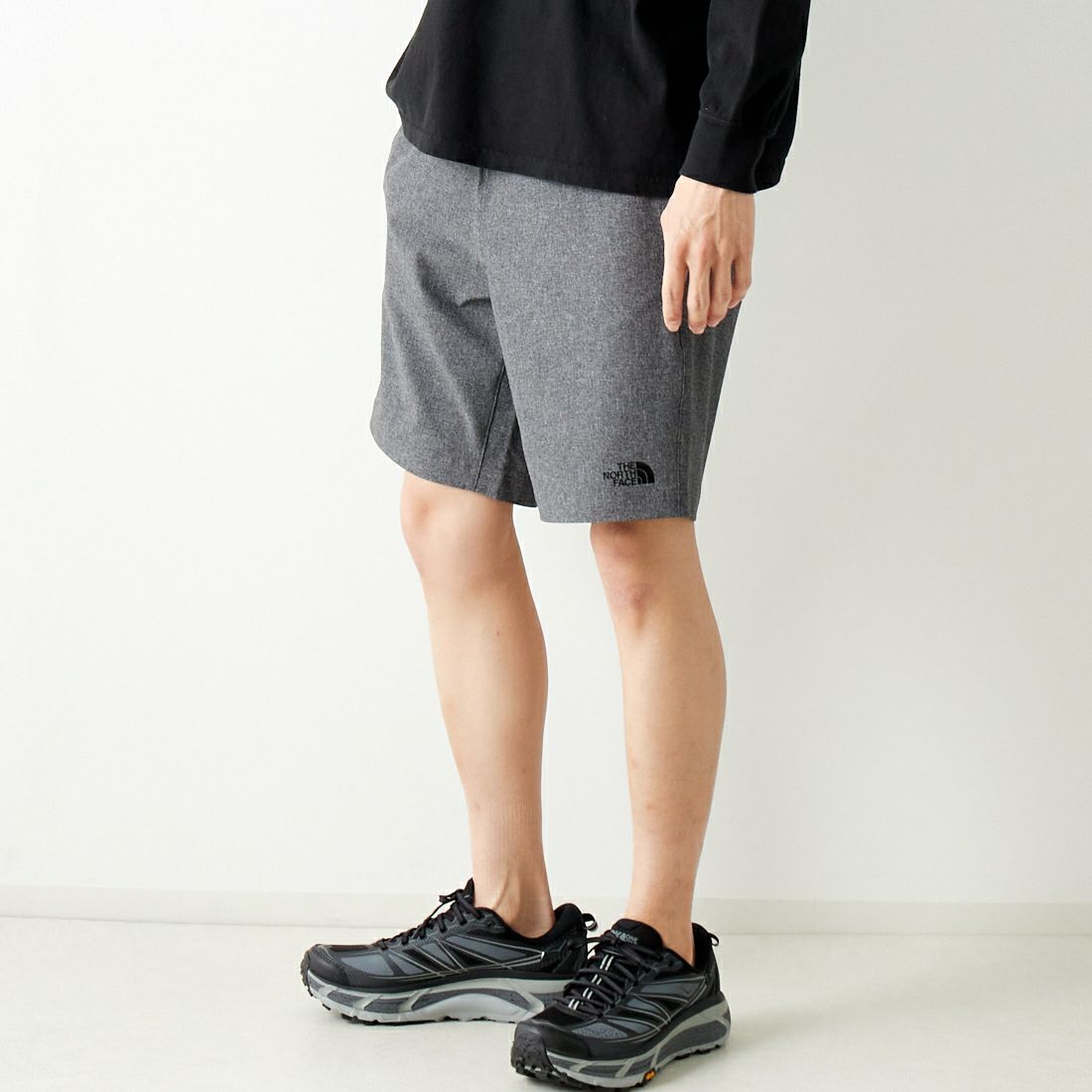 THE NORTH FACE [ザ ノースフェイス] トレーニングリブショーツ [NB72284] ZC &&モデル身長：182cm 着用サイズ L&&