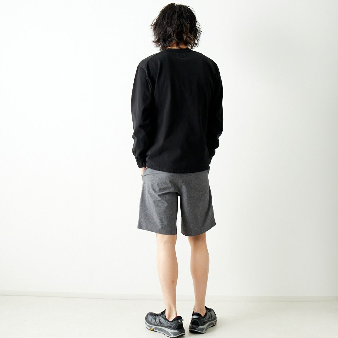 THE NORTH FACE [ザ ノースフェイス] トレーニングリブショーツ [NB72284] ZC &&モデル身長：182cm 着用サイズ L&&