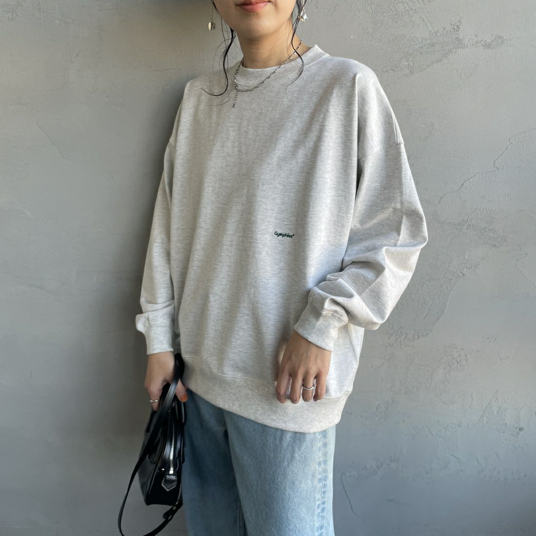 H.LT.GREY&&モデル身長：160cm 着用サイズ：XS&&