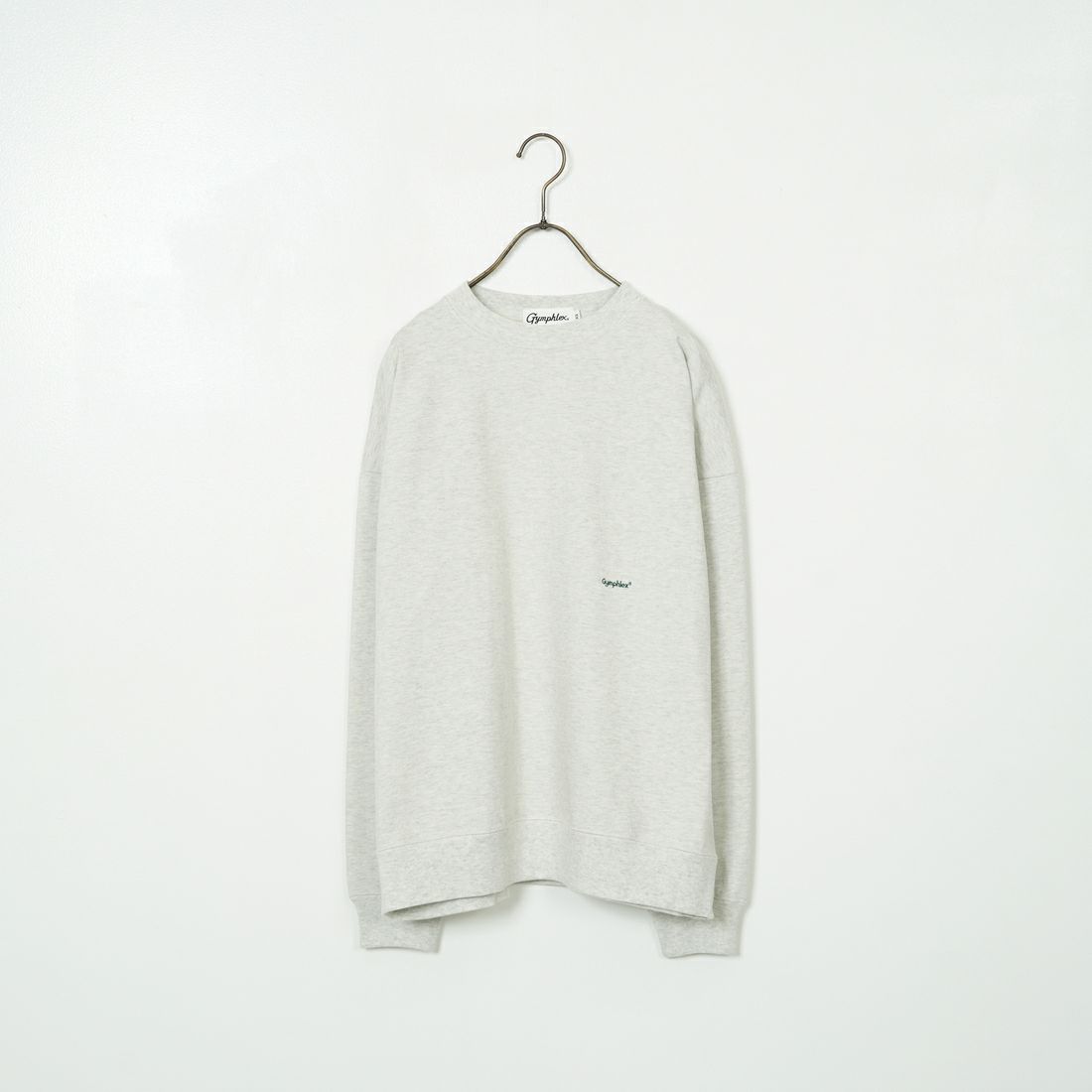 Gymphlex [ジムフレックス] ロゴ刺繍 ロングスリーブTシャツ [GY-C0102HWJ] H.LT.GREY