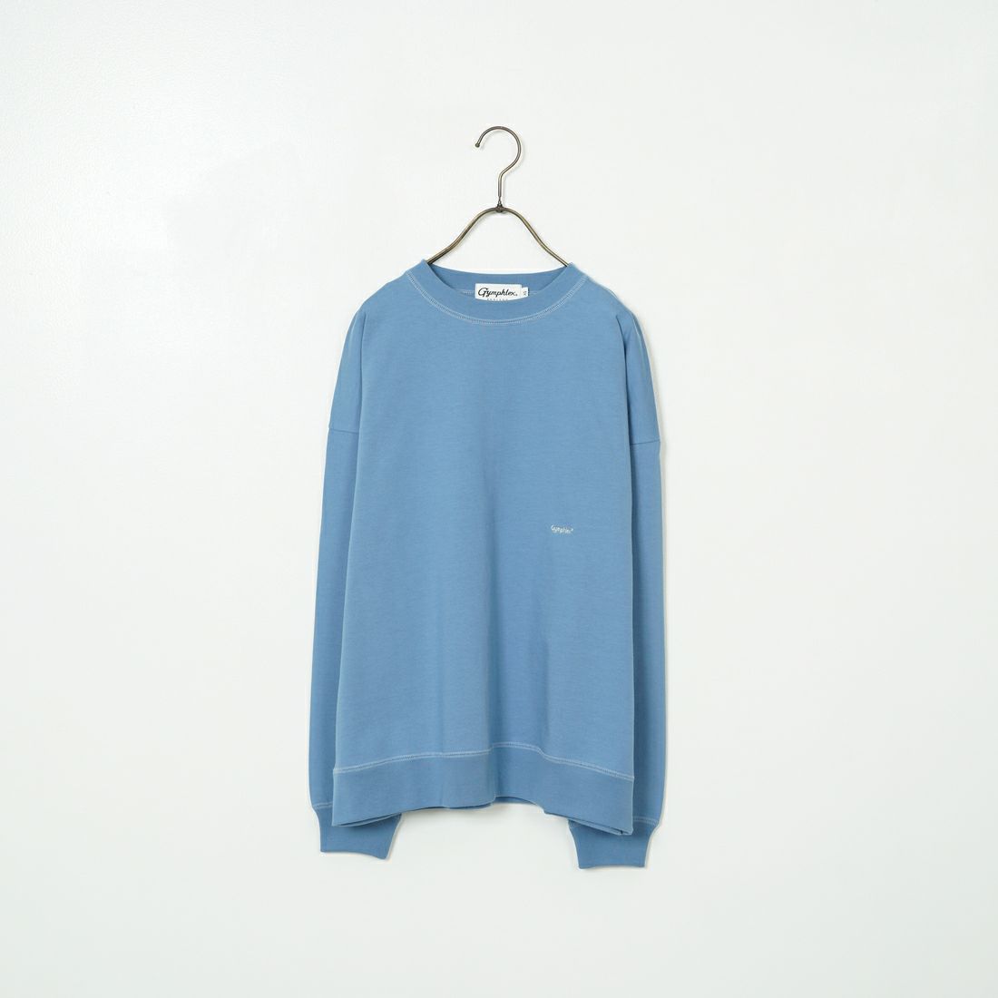 Gymphlex [ジムフレックス] ロゴ刺繍 ロングスリーブTシャツ [GY-C0102HWJ] LT.BLU GRY
