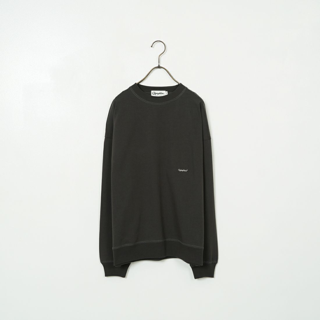 Gymphlex [ジムフレックス] ロゴ刺繍 ロングスリーブTシャツ [GY-C0102HWJ] CHARCOAL