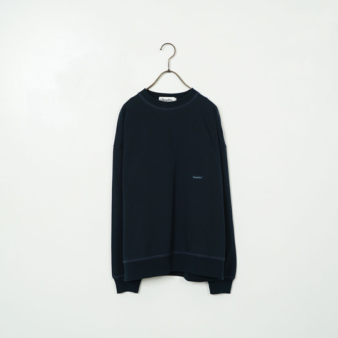Gymphlex [ジムフレックス] ロゴ刺繍 ロングスリーブTシャツ [GY-C0102HWJ] NAVY