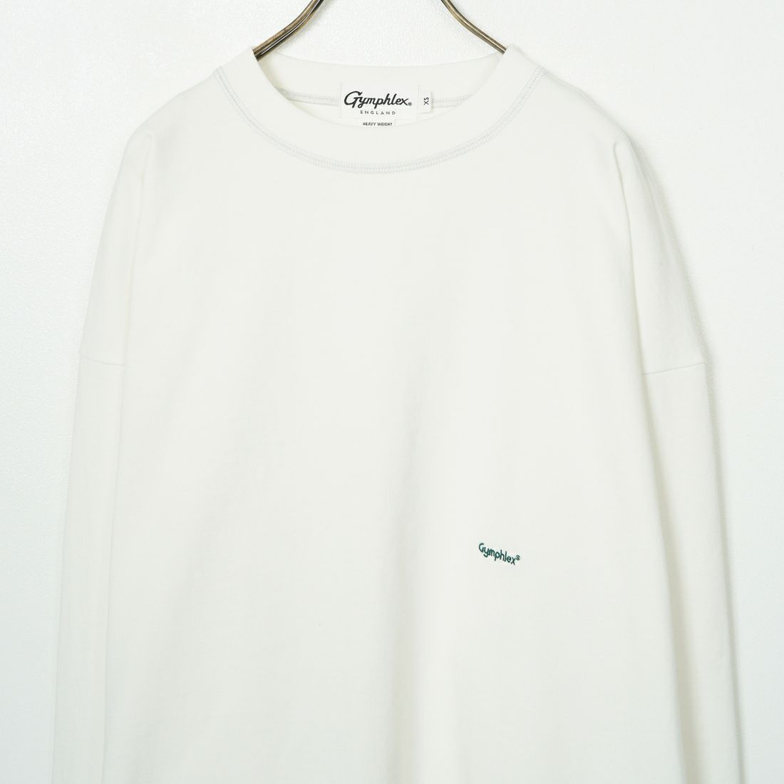 Gymphlex [ジムフレックス] ロゴ刺繍 ロングスリーブTシャツ [GY-C0102HWJ] OFF WHITE